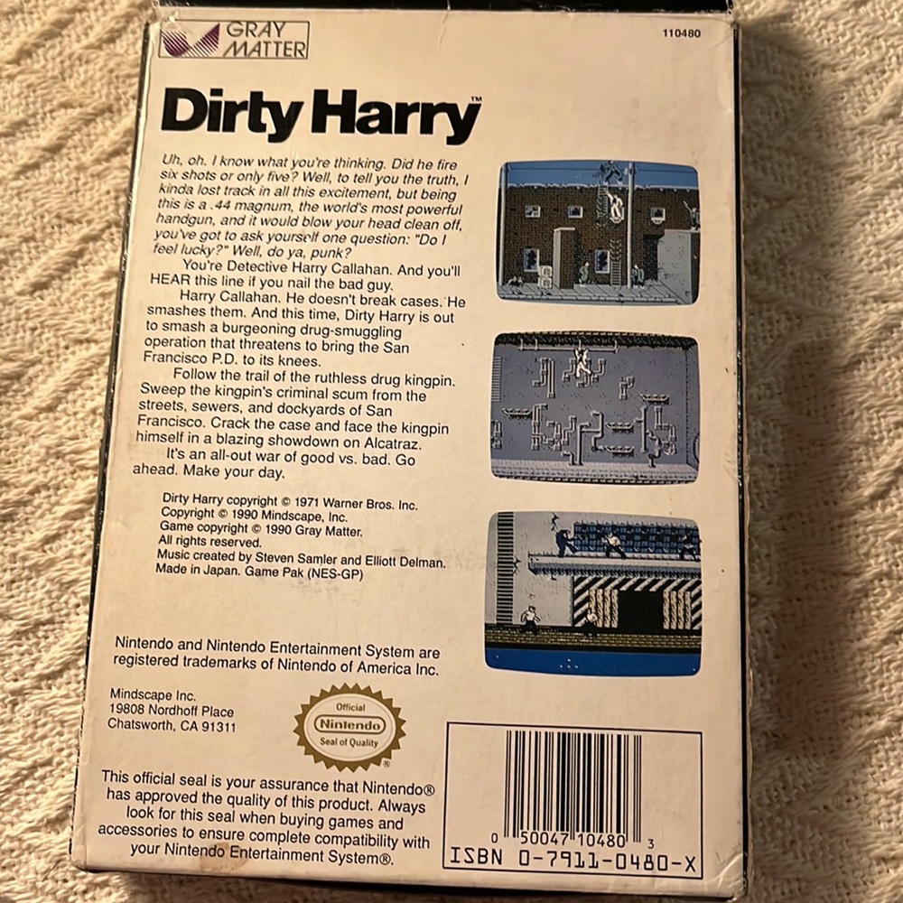 Nintendo NES Dirty Harry Video Game Cartridge Only Vintage Mindscape 1990 - Picture 7 of 7